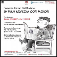 Pameran Kartun GM Sudarta 50 Tahun Kesaksian Oom Pasikom